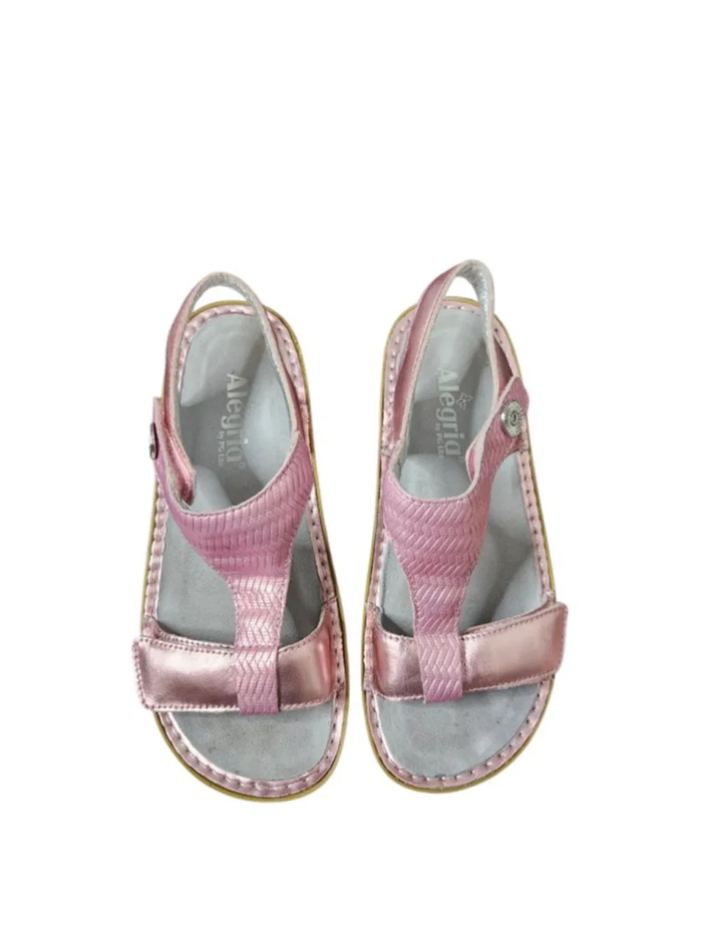 Alegria Kendra Metallic Pink Wedge Sandals EU 38 US 7.5-8 - Picture 2 of 7
